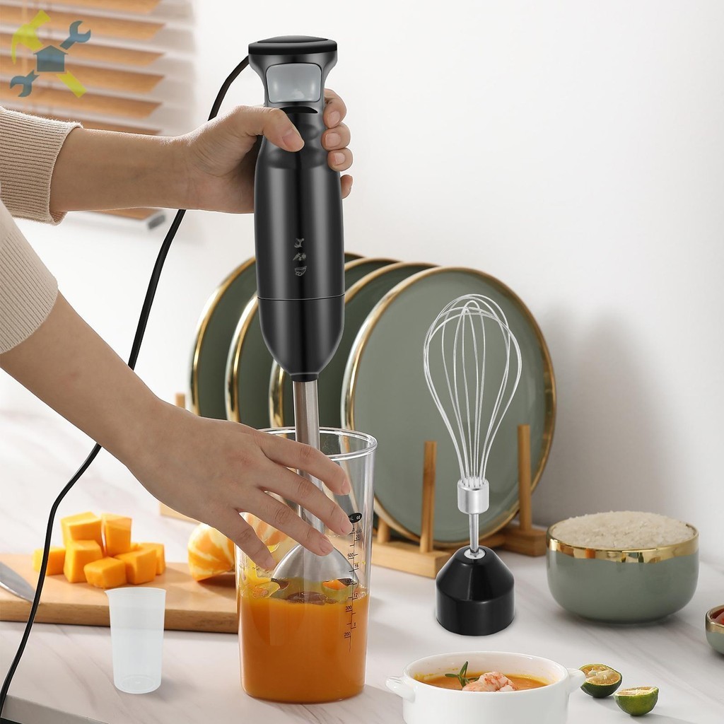 Hand Blender 300W Electric Stick Blender with Stainless Steel Blade Multifunctional Food Mixer for Kitchen Handheld Immersion Blender SHOPCYC9643