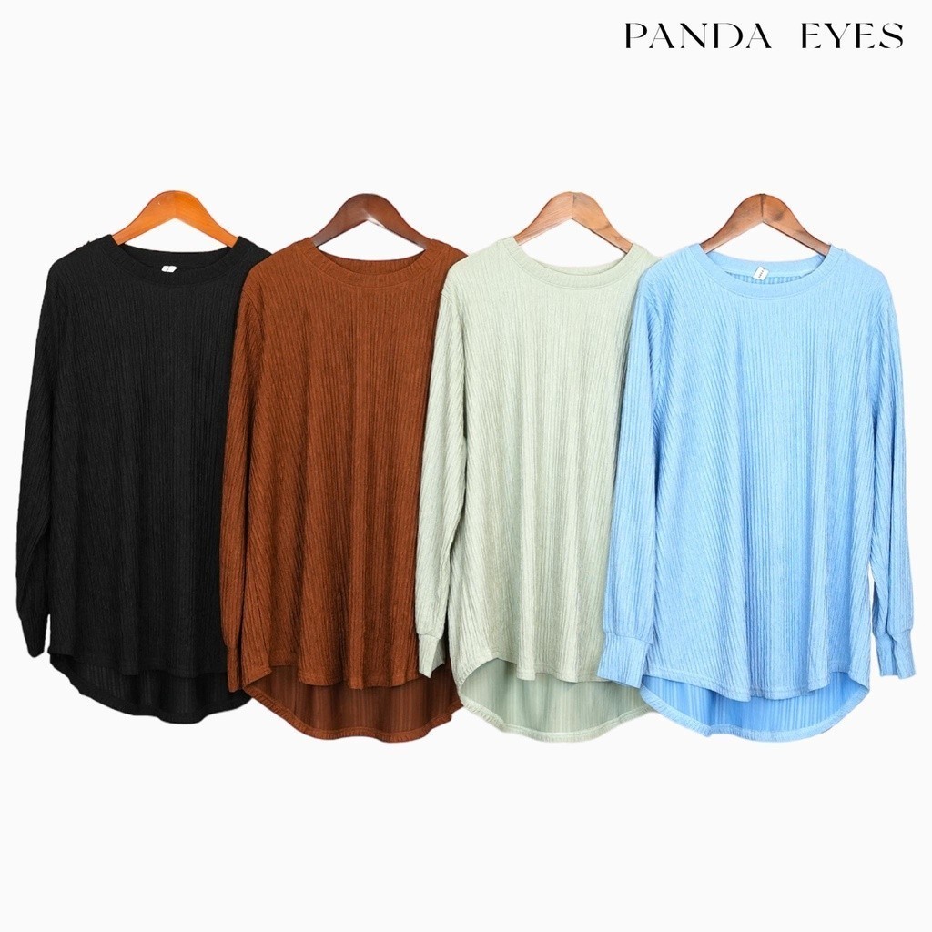 PANDAEYES PLEATED BLOUSE (CLO-CNJYF4123BL)TQ...