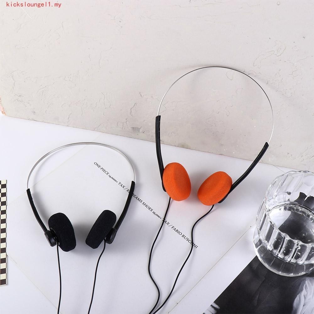 KICKSLOUNGEL Underwire Headphone, Over Ear Wired Retro Feelings Headphone, Personality 3.5mm 80s 90s Vintage Walkman Headphone Sports