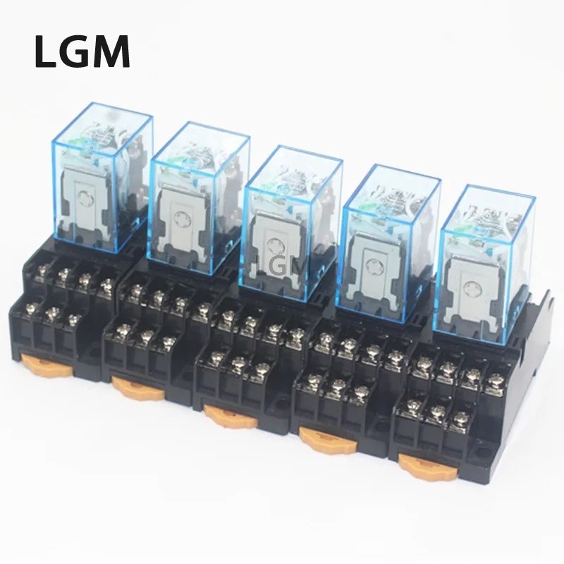 Versatile Have AC 220V DC 24V 12V Coil Power Relay MY2NJ MY4NJ HH52P HH54P 14 Pin 8 5A Socket Base Time - Image 3