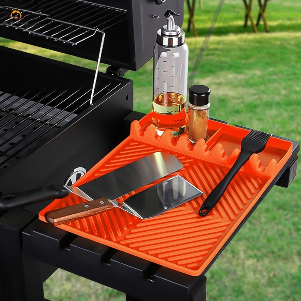 Barbecue Utensils Placement Mat Heat Resistant Protect Countertop Mat