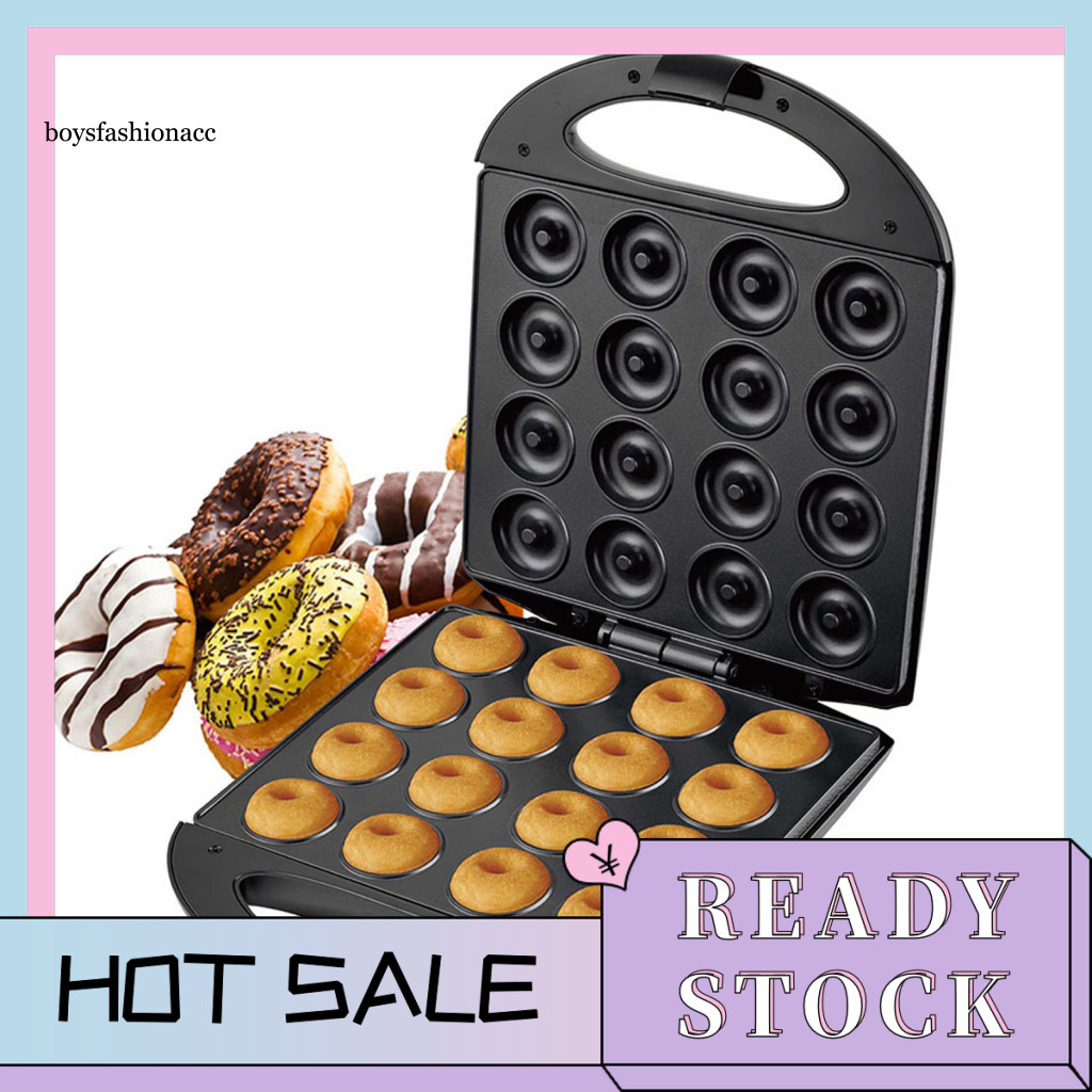 BF One-step Donut Maker One-step Donut Machine 16-hole Mini Donut Maker Machine with Non-stick Surface Easy to Use Dishwasher Safe Eu Plug Perfect for Homemade Donuts