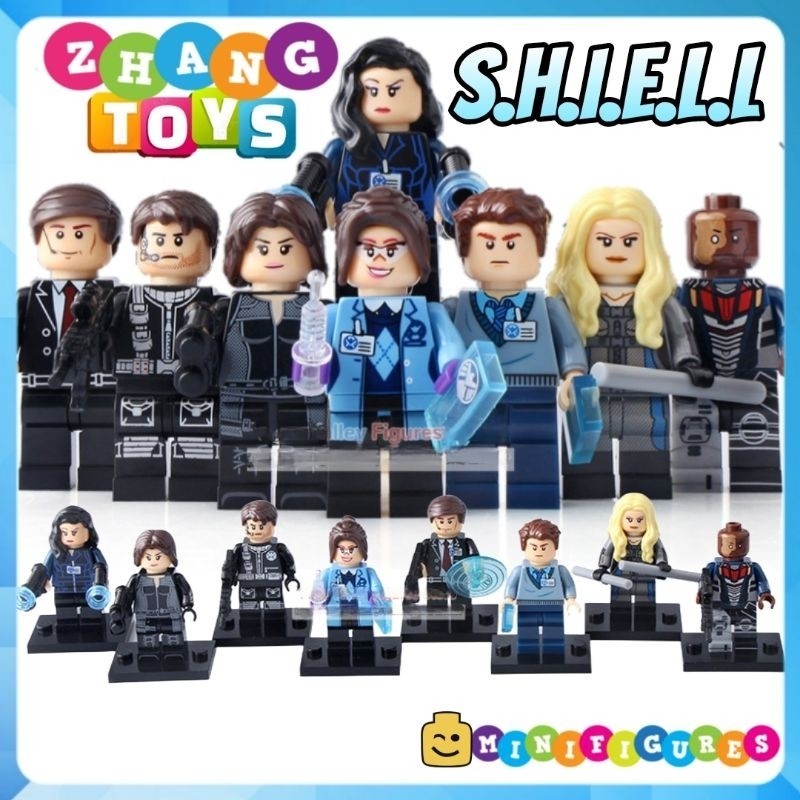 Shield Special Team Puzzle Toy Includes Mocking Bird - Jemma - Phil Coulson Grant Ward Leo Fitz Minifigures X0182