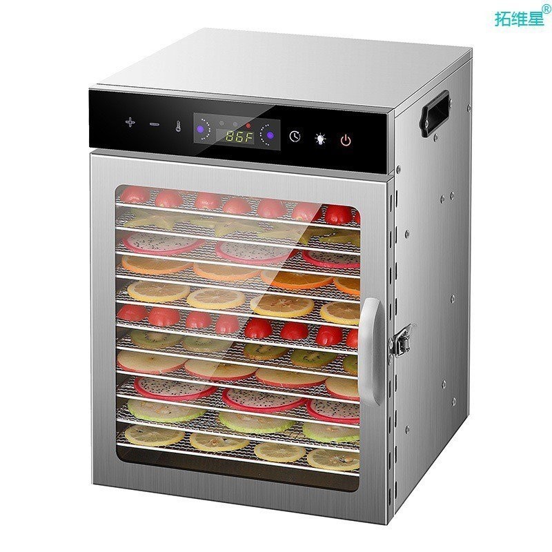 12-layer Dryer Fruit Machine Household Stainless Steel Visual Pet Snack Dryer Fruit Vegetable Dehydration Temperature Control Air Dry