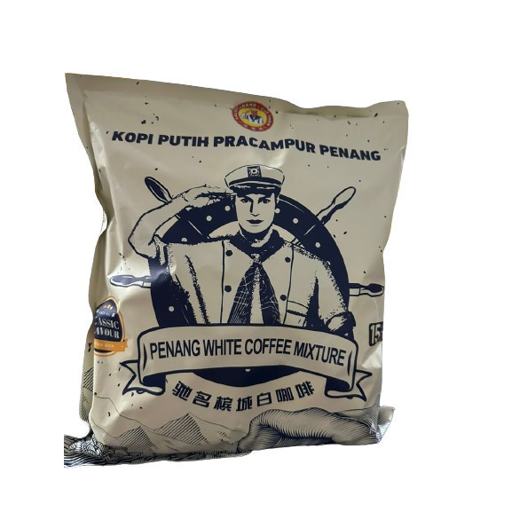 【NEW PACKING】Salute Brand Cap Penang White Coffee 15sacX35gm Exp:2027/03