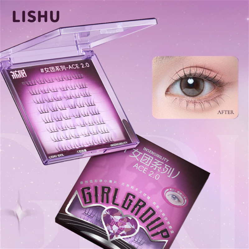 LISHU False Eyelashes 荔树假睫毛自然卷翘轻盈单簇 2.0 Curved Eyelashes Natural Curly Lightweight Single-Cluster Segmented