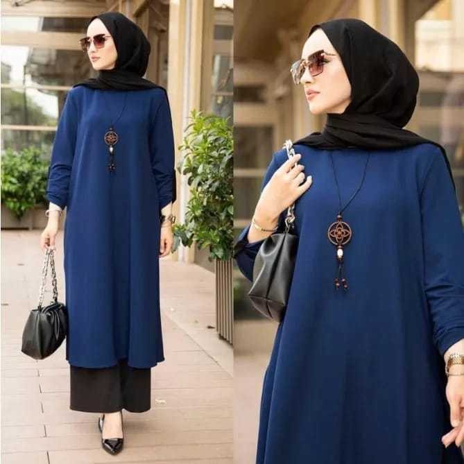 Quality Have Latest long tunic women premium airflow crinkle material 2024 - Image 4