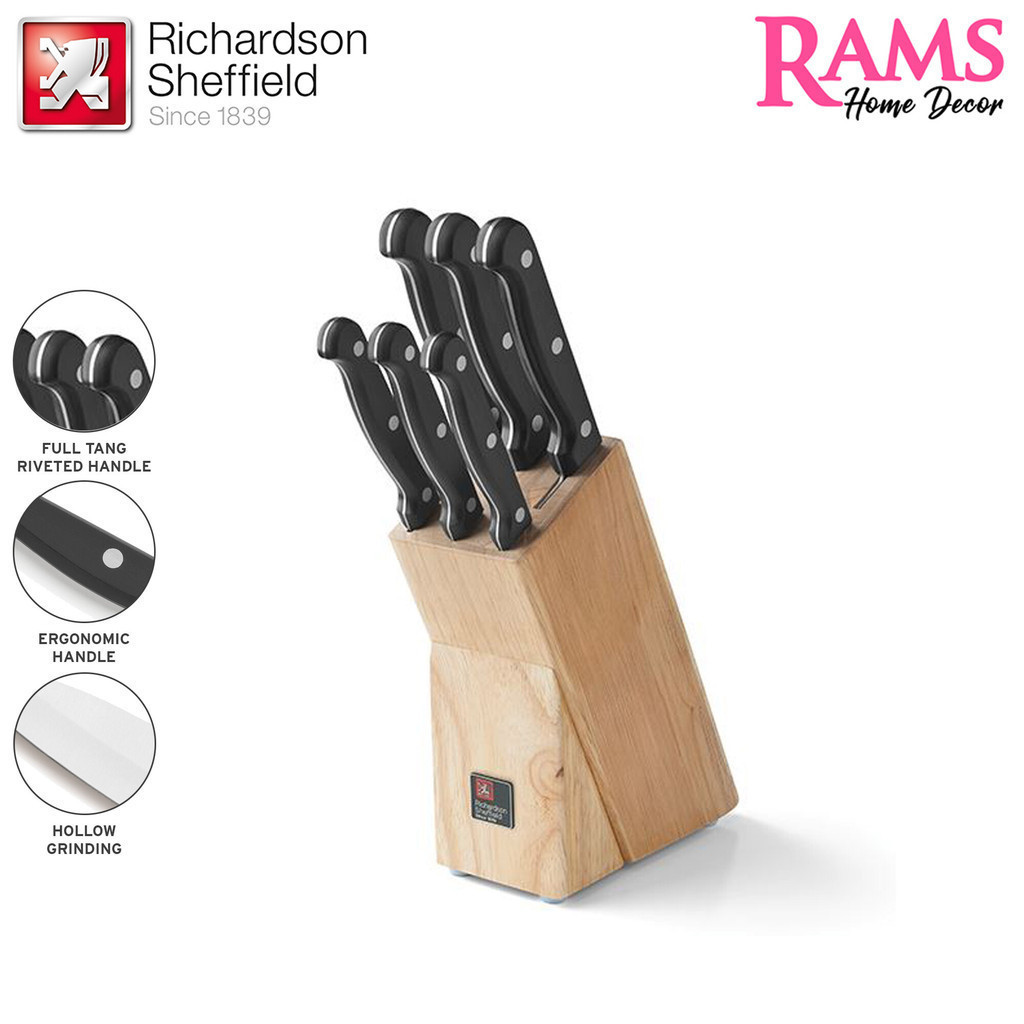 Richardson Sheffield Artisan Stainless Steel Knife Set with Block / Paring Knife / Made in Japan / Pisau Jepun Tajam