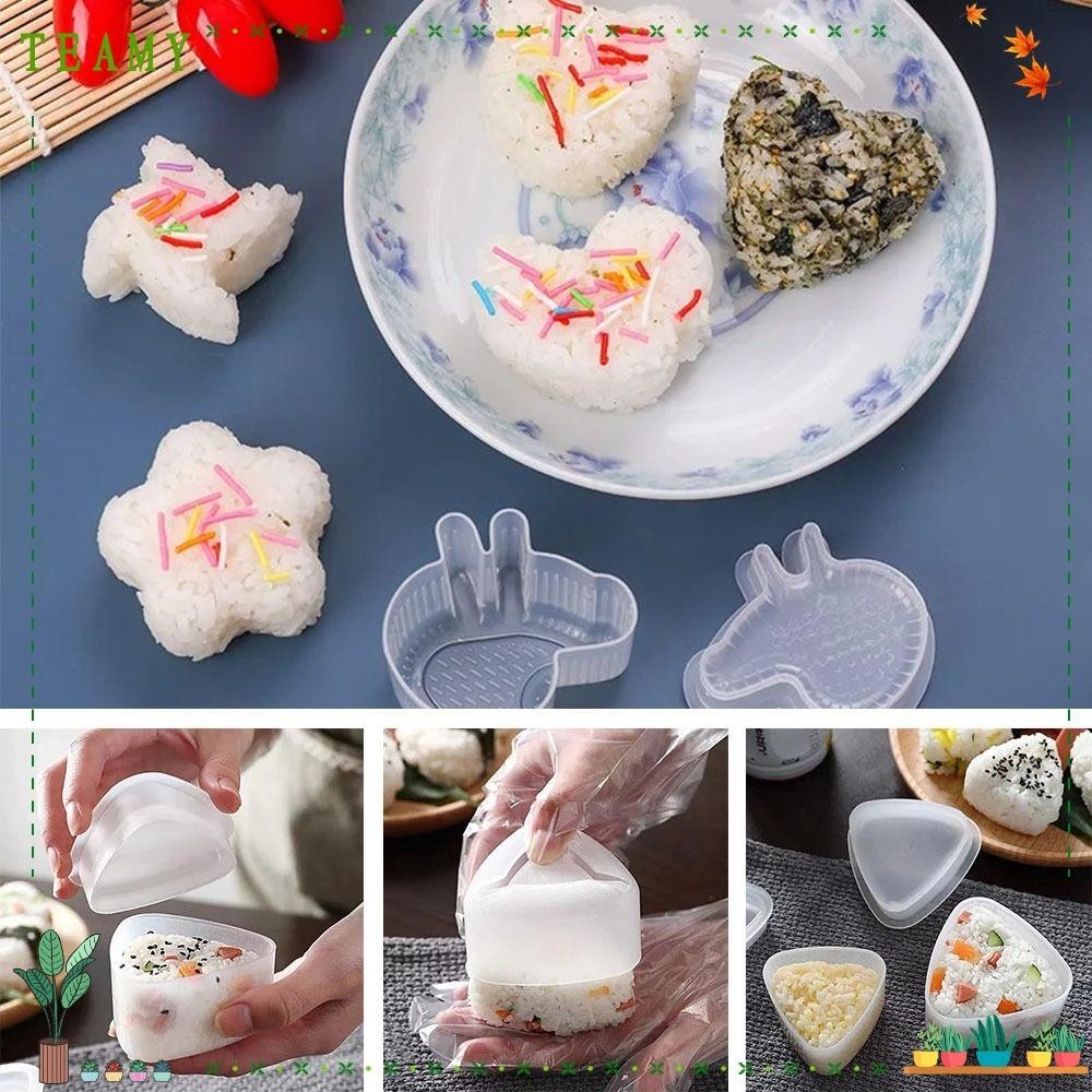 Teamy Sushi Mould, Diy Cartoon Shape Rice Ball Mold, Non-stick Easy Demoulding Kitchen…