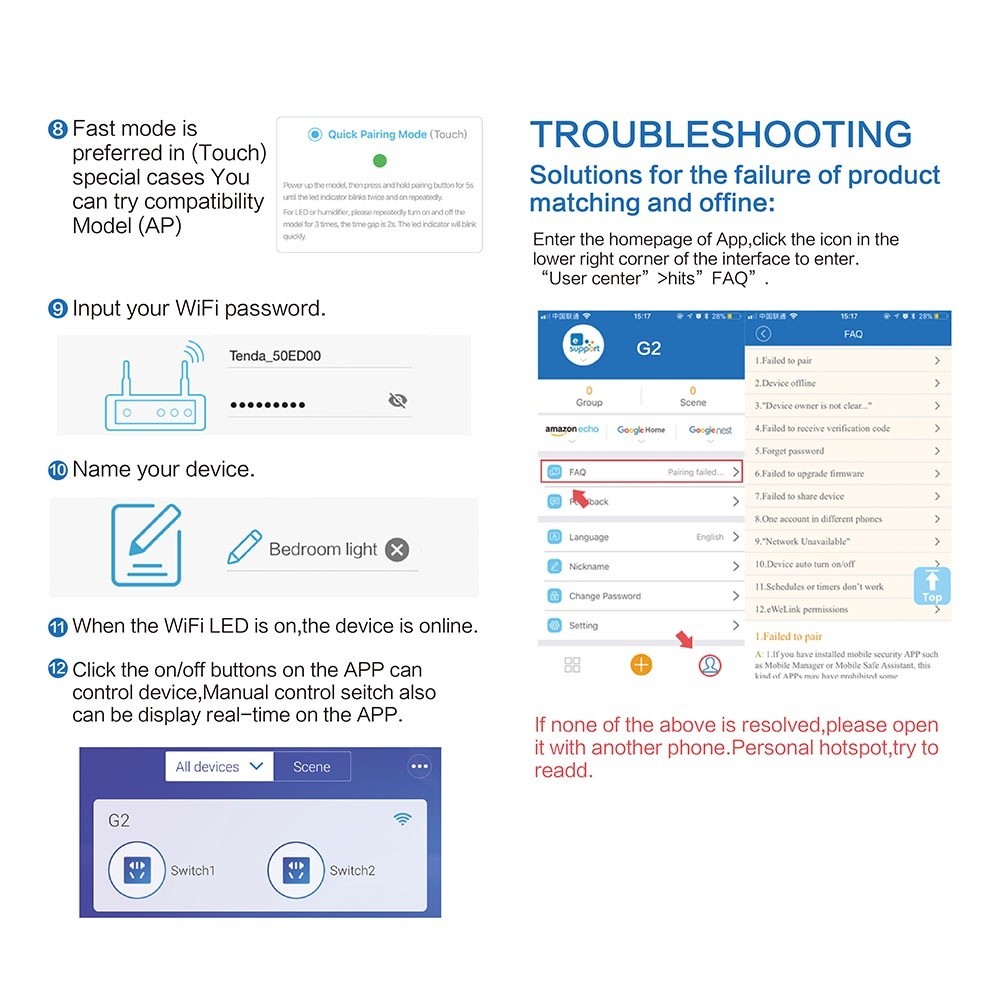 DIYMORE  eWeLink 2 Channel WiFi Relay Module Smart Home APP Remote Control Switch DC 7-32V  Remote control door