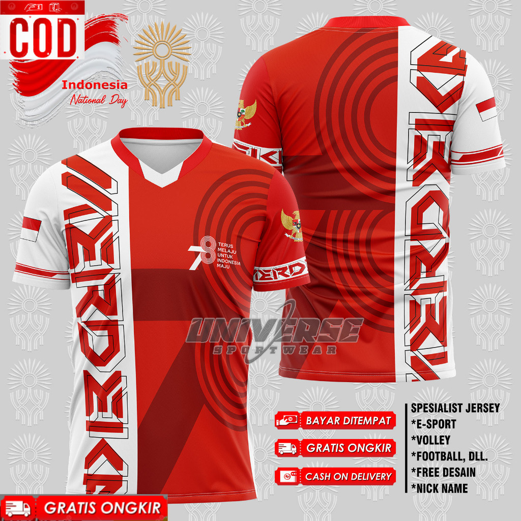 MERAH PUTIH Ri Anniversary T-Shirt JERSEY/Indonesian T-Shirt/August 17th T-Shirt/Independence T-Shirt/Latest 2023 Independence T-Shirt/Red And White T-Shirt/Flag T-Shirt/Uniform T-Shirt/FAMILY T-Shirt/COUPLE T-Shirt/V.9 T-Shirt