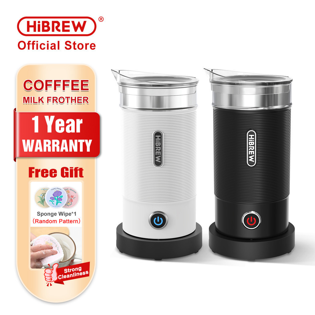 HiBREW Electric Milk Frother, Automatic Milk Steamer Foamer for Cold/Hot Chocolate Latte Cappuccino 3 in 1 Milk Heater Warmer M1A