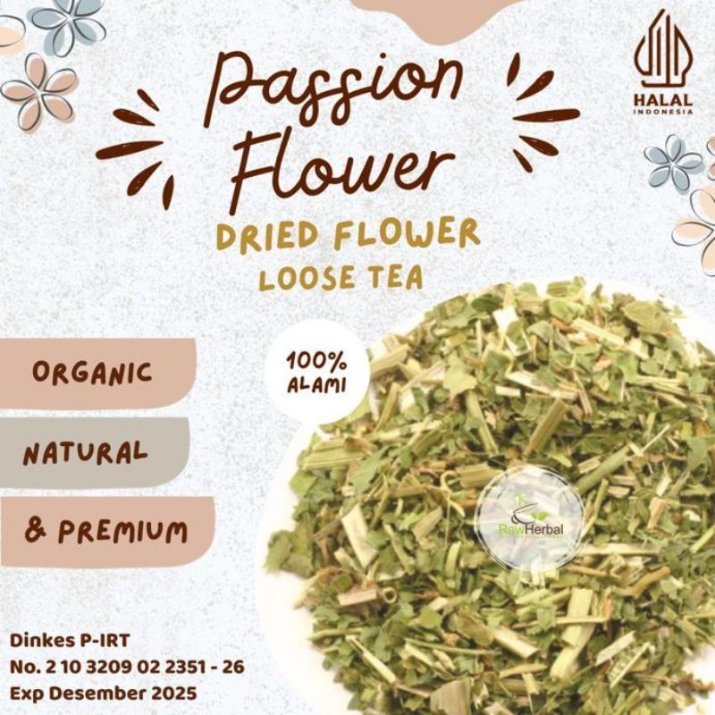 Premium Versatile ORGANIC DRIED PASSION FLOWER HERBS CUT & SIFTED CLAMING TEA (30 Gram) x1 Have - Image 3