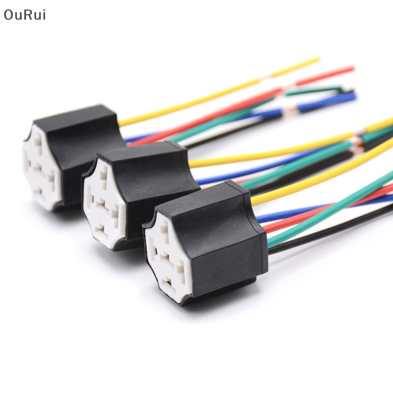 Quality Have 【OR】 Ceramic Car relay holder,5 pins Auto socket 5 pin connector plug Holder Seat High W - Image 5