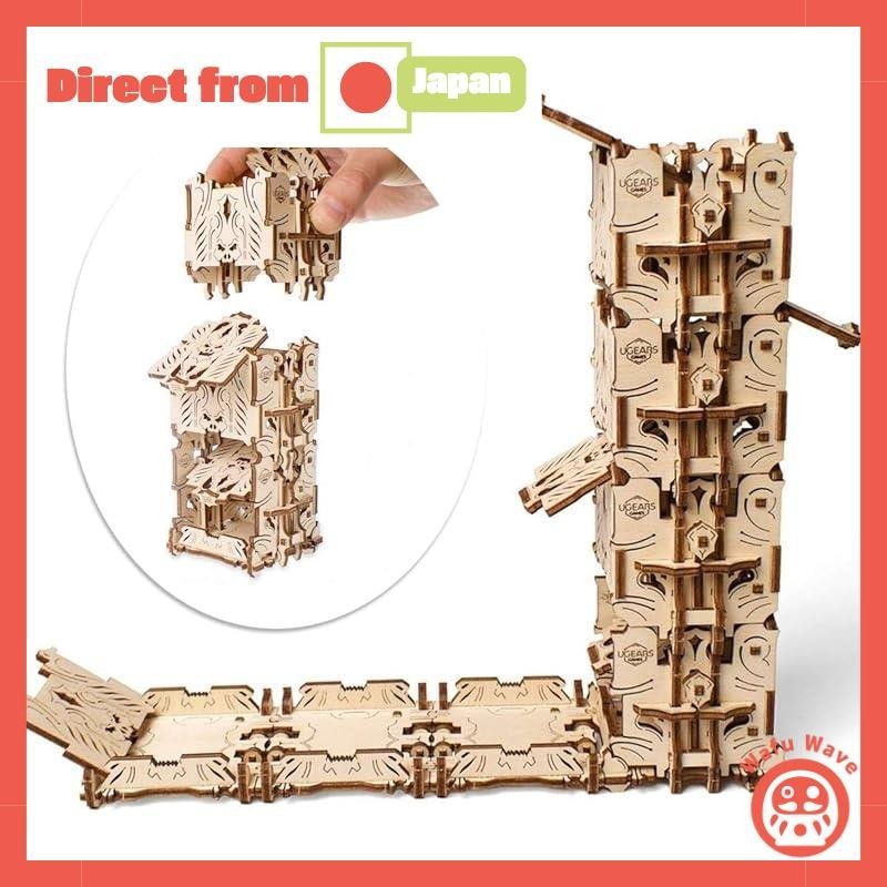 Ugears Modular Dice Tower, a wooden puzzle and model of a vehicle, requires no glue for assembly. It's perfect for DIY enthusiasts, collectors, and as a gift for all ages. This Ukrainian product stimulates learning, concentration, critical thinking, and p