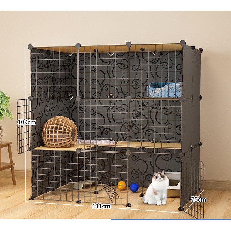 DIY Panel Pet Cage DIY Panel Grid Wire Netting Component Sangkar Kucing DIY Cat Cage for Pet Modular Cage 猫笼