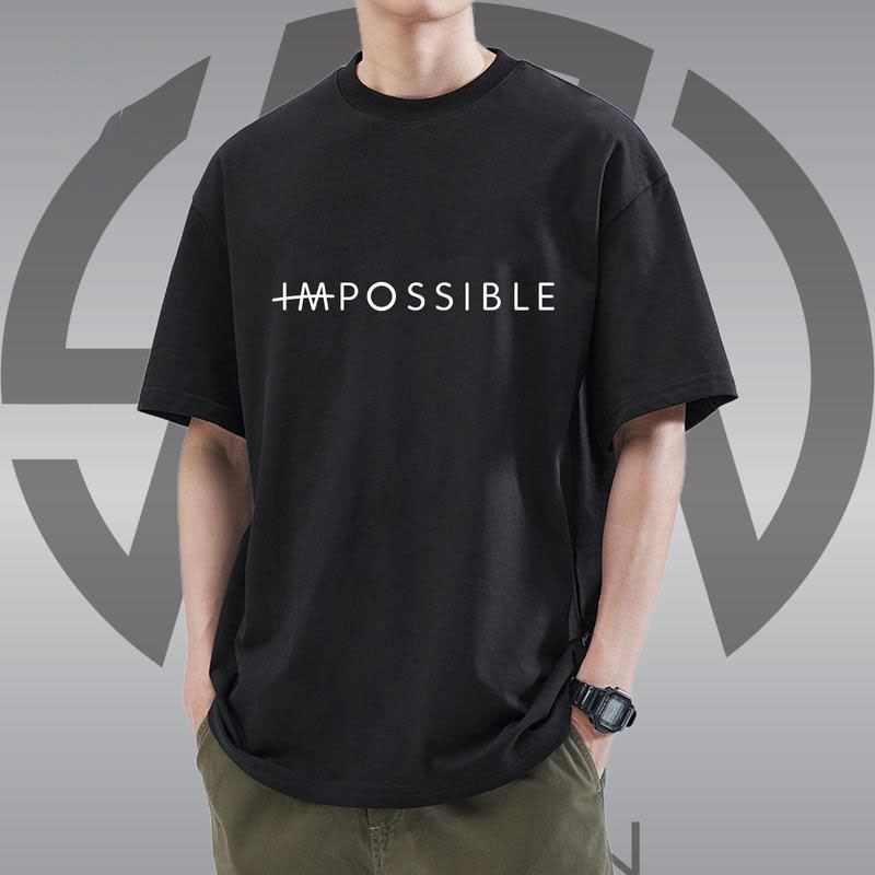 (In stock locally)Casual Men's Clothing Luxury Round Neck Pure Cotton T-shirt Funny Streetwear Summer Fashion Vintage Y2k Style Top Oversized Tee