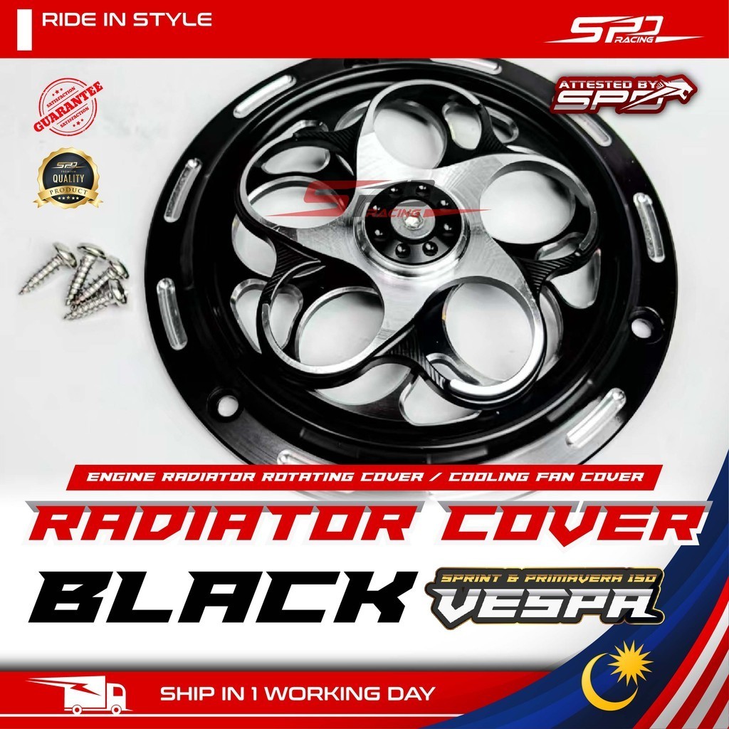 Spinner Radiator Fan Protector COVER CNC For VESPA SPRINT PRIMAVERA LX S125 Votre BEAT FI MIO VARIO COVER Fan SPINNER
