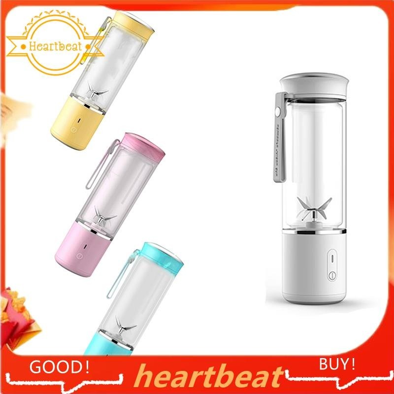 [Hot-Sale] Electric Fruit Juicer Glass Mini Portable Handheld Smoothie Maker Blender Mixer USB Rechargeable for Home Travel