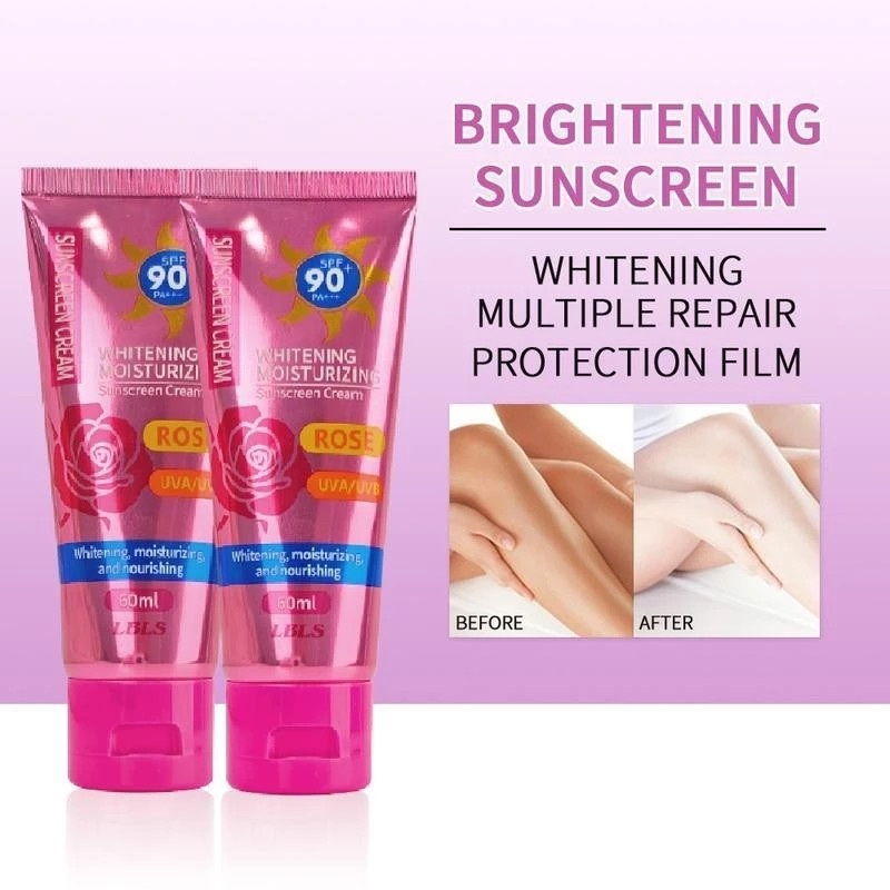 LBLS SPF90+ Sunscreen Cream High Protection Whitening 60ml Skincare Facial repair Skin