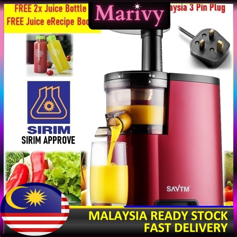 🔥SIRIM SAVTM JE-07 Slow Juicer 100% Fresh Fruit Juice Extraction Blender Maker AMGO🔥