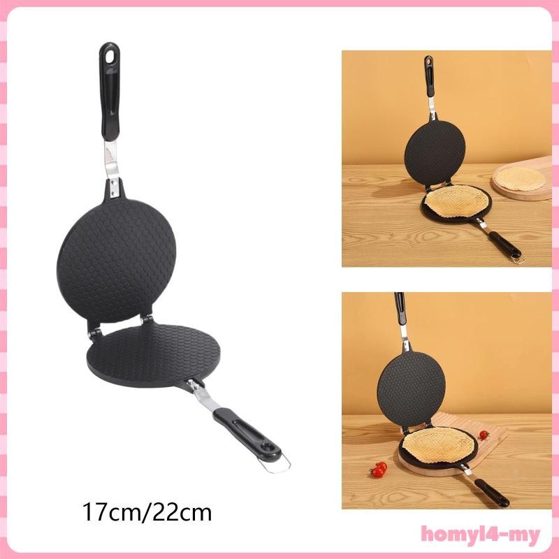 [HomyldfMY] Egg Roll Waffle Maker Ice Cream Cone Pan Baking Pan Egg Roll Crepe Pan for Food Stalls Cake 