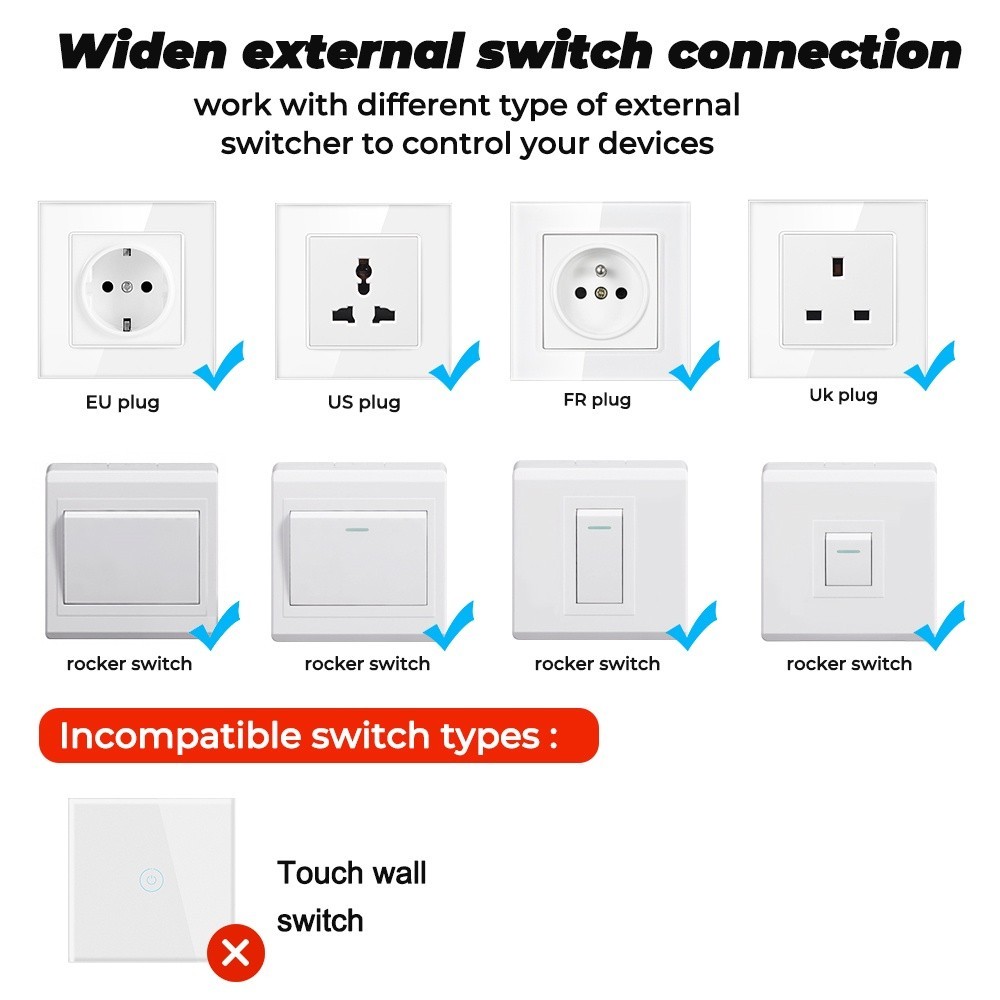 SMATRUL  EWeLink 16A MINIR2 Wifi DIY Smart Switch Light 2 Way Modular Circuit Breaker Wireless Remote Voice Timer Timing