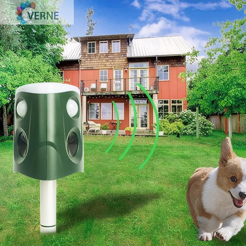 [Verne.my] Solar Ultrasonic Animal Repeller 360 Degree Deer Skunk Raccoon Repellent