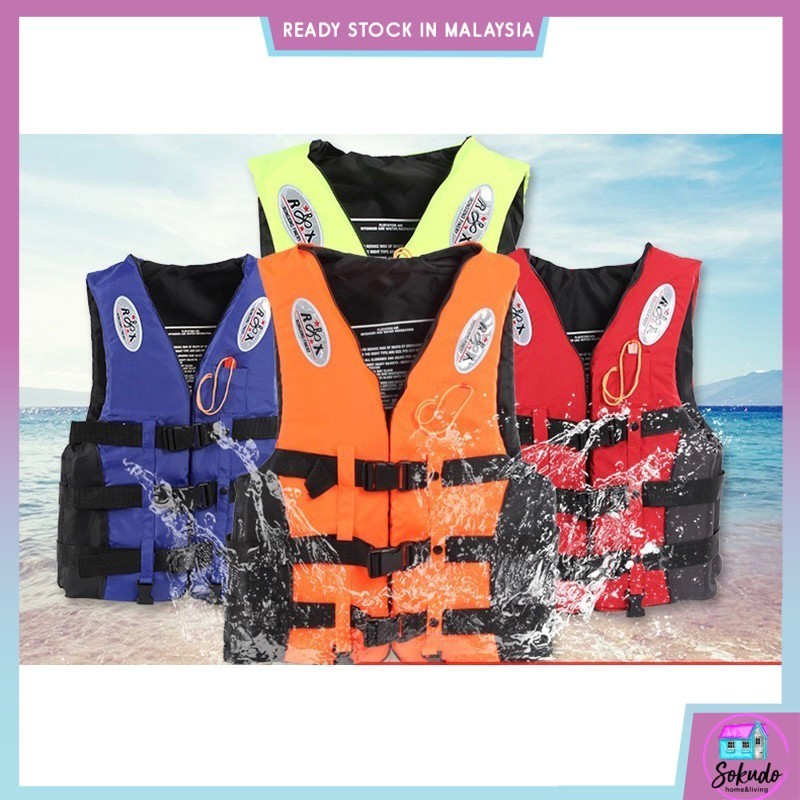 Life Vest Jacket Kids Adults Marine Safety Life Jacket For Outdoor Water Sport Fishing Swimming Boating Surfing