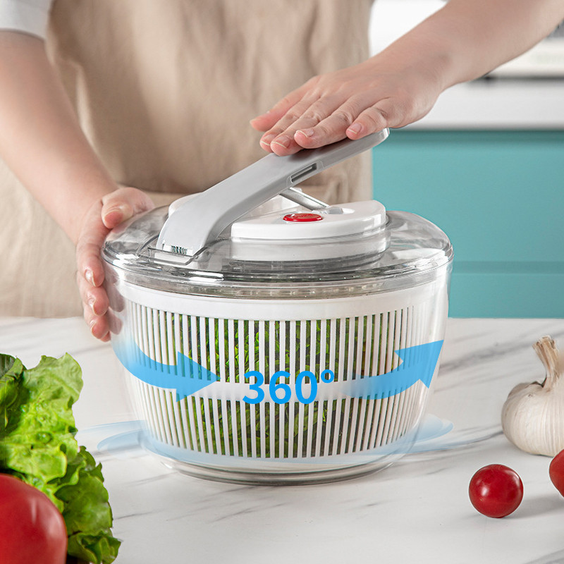 Rotary Salad Spinner Dehydrated Machine Manual Salad Dehydrator Vegetable Colander Water Drain Basket Strainers