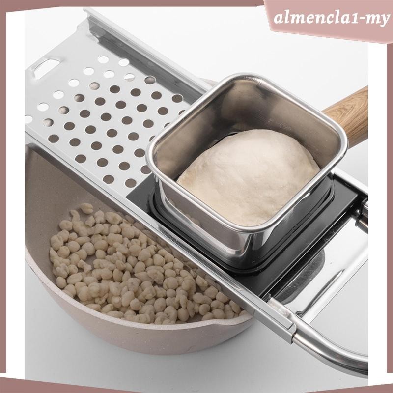 [AlmenclaabMY] Dumpling Maker Stainless Steel Noodle Planer Potato DIY Tool Handheld Accessory with Comfort Grip Press Spaetzle Maker