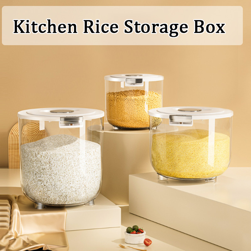 【COD】5/10/15KG Kitchen Rice Storage Box Housewares Large Rice Beans Storage Bucket Dry Food Storage Dispenser Container