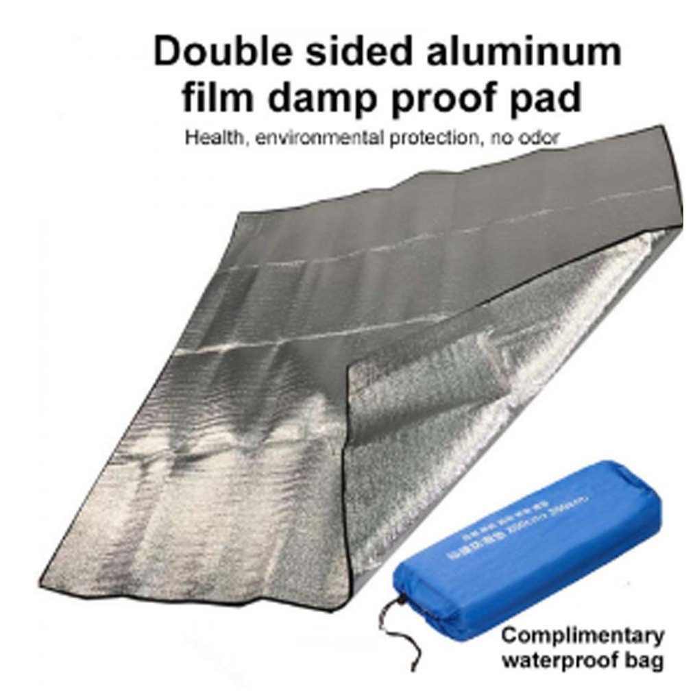 Waterproof Ground Mat Camping Double Sided Aluminium Foil Tikar Outdoor Beach Picnic Mats Sleeping Pad Blanket