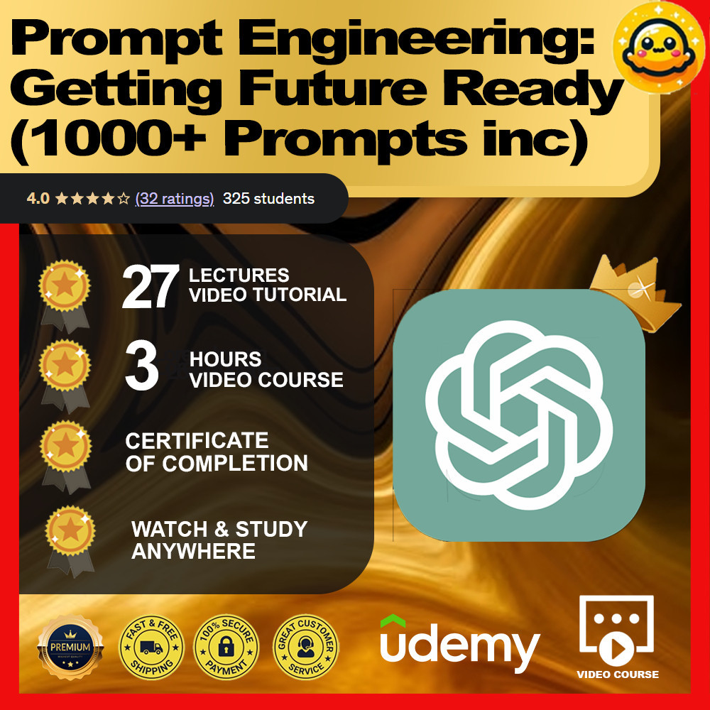 [Video Course] Prompt Engineering: Getting Future Ready (1000+ Prompts inc)
