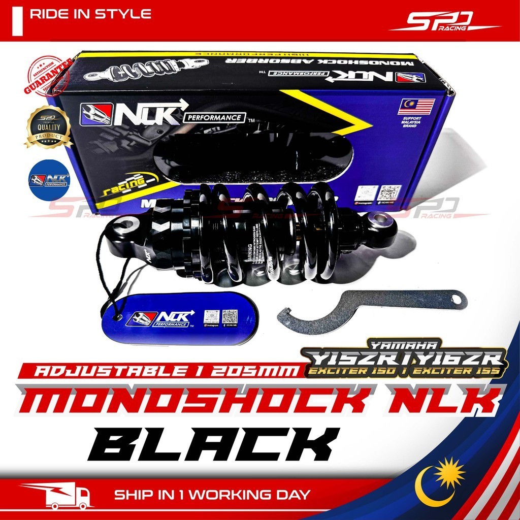 Monoshock Absorber I  Adjustable Rebound 205MM 225MM NLK Performance PNP For RS150 RS-X Y15ZR Y16ZR