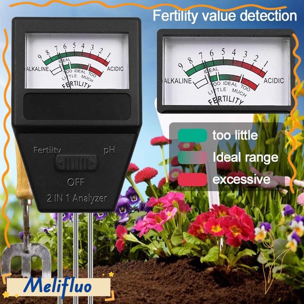 MELIFLUO 2 in 1 Soil PH Fertility Meter Plant Detector Monitor Plants For Garden Plant Flower Soil PH Tester