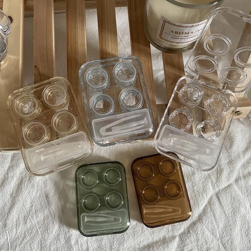 Beautiful Pastel Color Plain Double Lens Tray Conveniently Holds 2 bag Lens