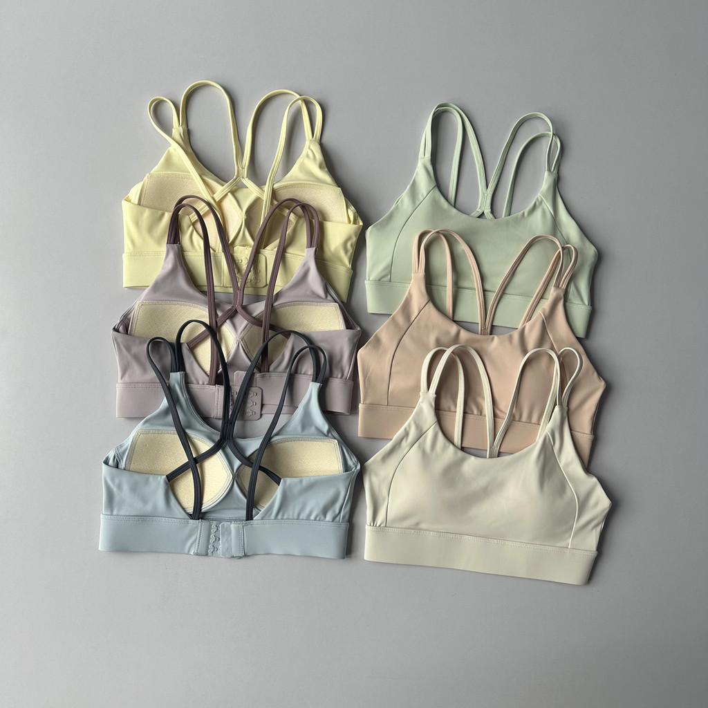 Contrasting Sports Underwear High-intensity Fitness Running Shock-proof Bra Integrated Style Anti-sagging Vest Fitness Bra