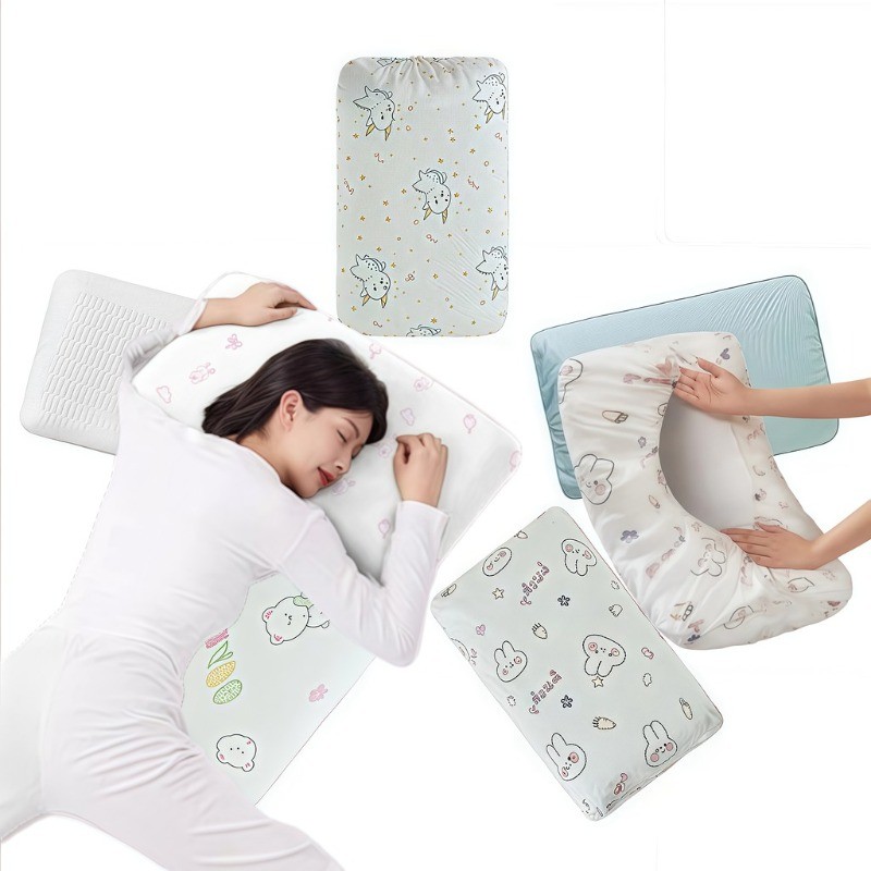2pcs Disposable Pillowcase Travel Pillow Cover Dustproof Bedding Single Hotel Home Bedding Sheet Protector