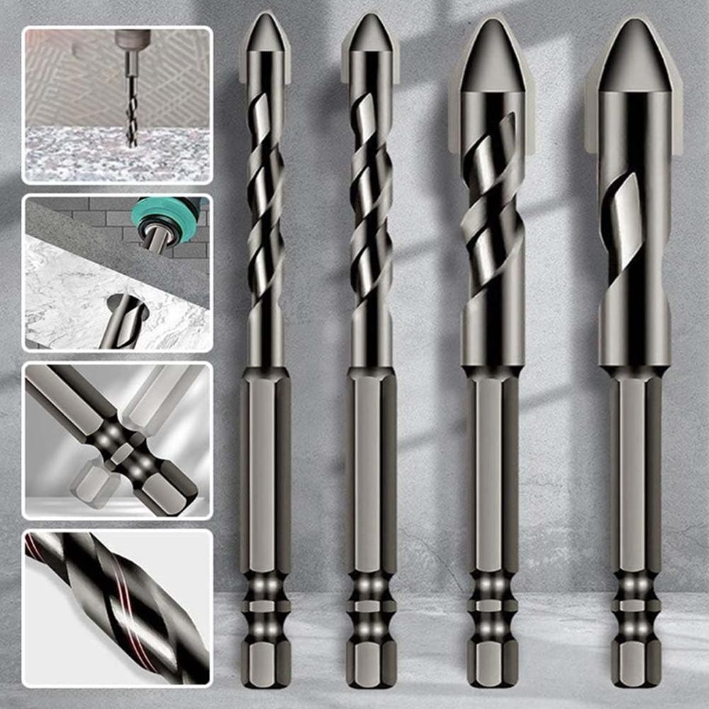 Tool Heavy Special Crooked Tip Eccentric Drill Bit Set Concrete Masonry Metal Glass Drills Hexagonal Shank Alloy Mult... - Image 4
