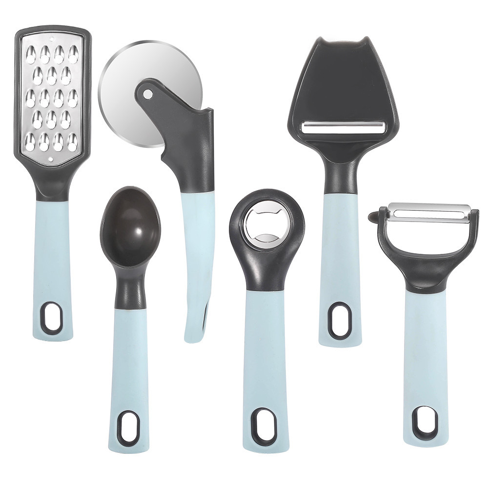 Small Kitchen Gadgets Tools Set 2022 Newest 6 Piecesplastic Stainless Steel Metal Customized Logo Kitchen Utensils Sustainable