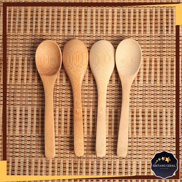 BC Small Wooden Spoon Kitchen Utensils for Tea Jar Safe For Kids Eco-friendly Sudu Kayu Kecil Tiada Bahan Kimia