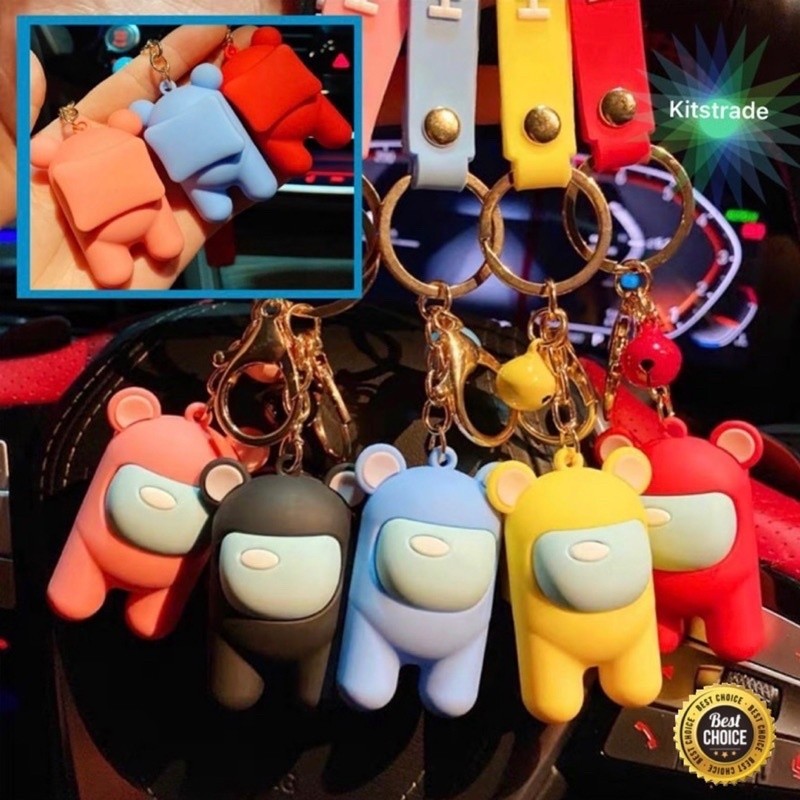 Among Us Keychain QQ Nice Cute 太空狼人杀钥匙圈