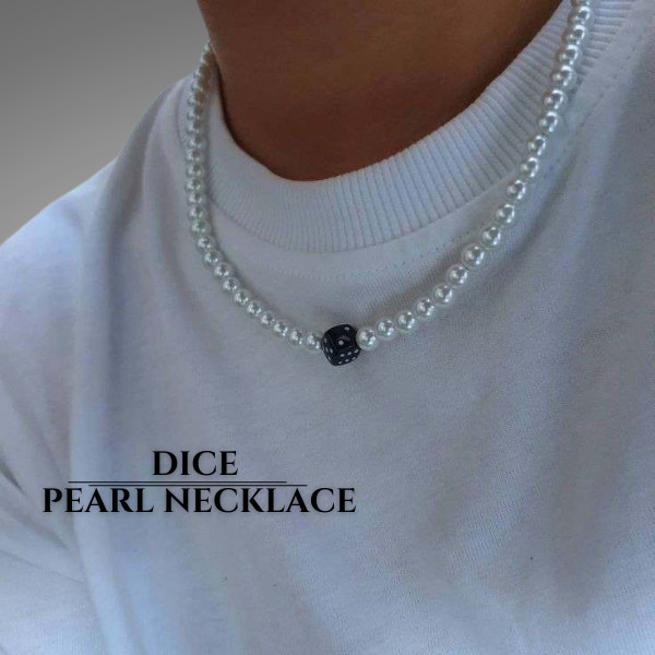 Apparels Online DICE NECKLACE pearl seed beads necklace for men