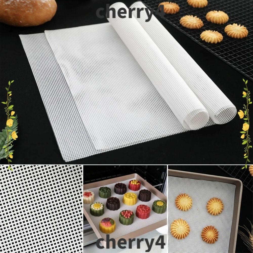 CHERRY 1Pcs Steamer Mesh Pad, Food Fruit Dryer Silicone Dehydrator Sheets, Square Reusable Non-Stick Oven Kitchen Accessories Baking Mat