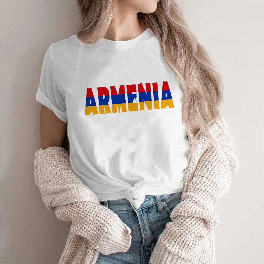 Armenia top women graphic anime t-shirts female streetwear clothes