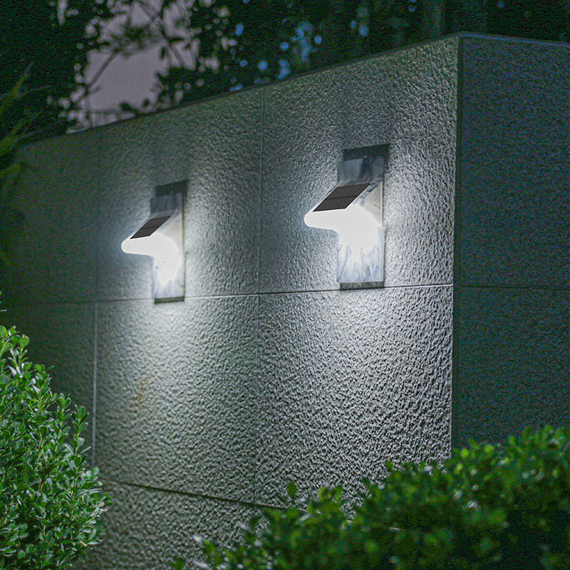 Solar Wall Light Street Light Outdoor Garden Garden Light Household Human Body Sensor Imitation Marble Sensor Wall Light Street Light Waterproof Wall Light Outdoor Electric Light