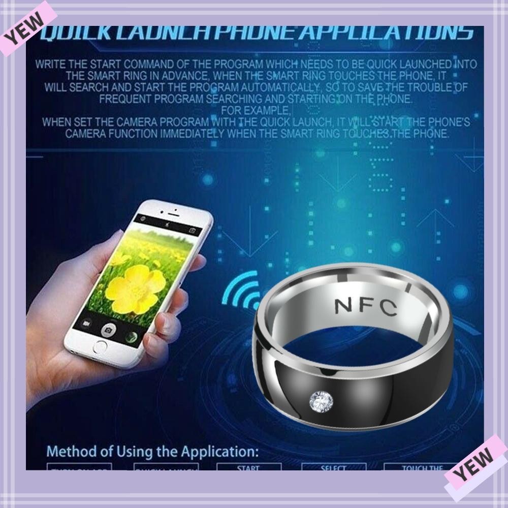 YEW Fashion NFC Finger Ring Waterproof Intelligent Wearable Connect NEW Technology Android Phone Equipment Multifunctional Smart/Multicolor