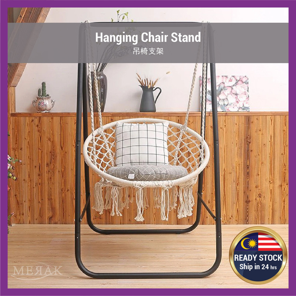 Outdoor Indoor Hammock Hanging Swing Chair Metal Steel Frame Stand Luar Dalaman Rangka Besi Kerusi Gantung Buaian 吊床吊椅支架