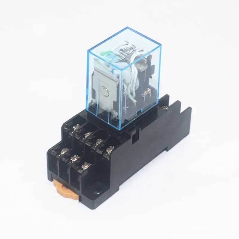 Versatile Have AC 220V DC 24V 12V Coil Power Relay MY2NJ MY4NJ HH52P HH54P 14 Pin 8 5A Socket Base Time